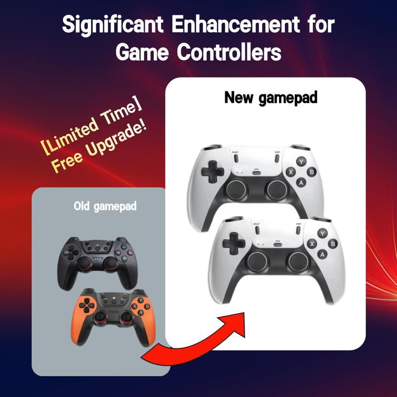 20000+ Games Wireless Retro Game Stick, Play Video Game Console with 4K HDMI Output Video Game Stick and 64GB TF Card Vintage Game Stick Built in 23 Emulators Plug 2.4Ghz Wireless Controllers Suitable for Players of All Ages Gaming Set Gaming Items