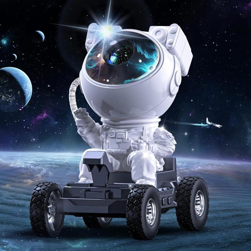 Astronaut Galaxy Projector with Bluetooth Speaker & White Noise | 360° Adjustable Starry Night Light with 17 Color Modes | Wireless Remote, Bedroom Night Light for Kids & Adults | Space-Themed Gift for Astronomy Lovers